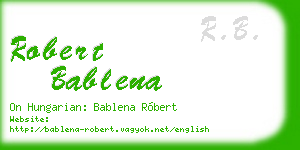 robert bablena business card