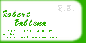 robert bablena business card
